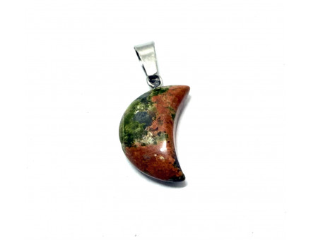 PENDENTIF UNAKITE PETITE LUNE