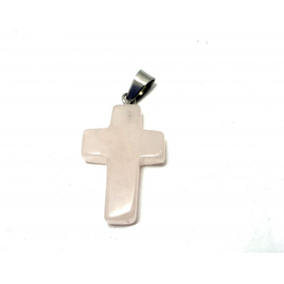OBSIDIENNE NOIRE ET MAT CROIX