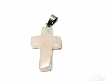 OBSIDIENNE NOIRE ET MAT CROIX