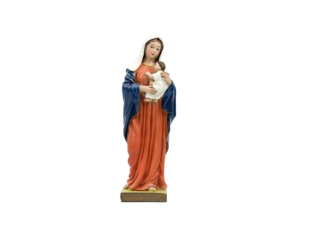 STATUE VIERGE À L'ENFANT 14 CM
