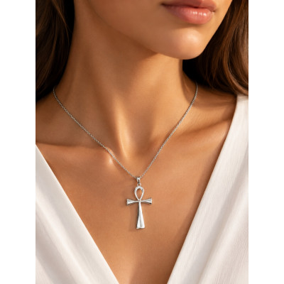 CROIX D'ANKH 4 CM AVEC CHAINE