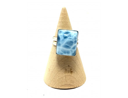 BAGUE LARIMAR SERTI EN ARGENT 925 - RÉGLABLE