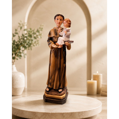 STATUE RESINE 30 CM ST ANTOINE DE PADOUE