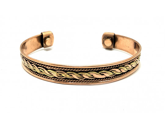 BRACELET DE CUIVRE JUSTABLE - BRACELET LITHOTHÉRAPIE