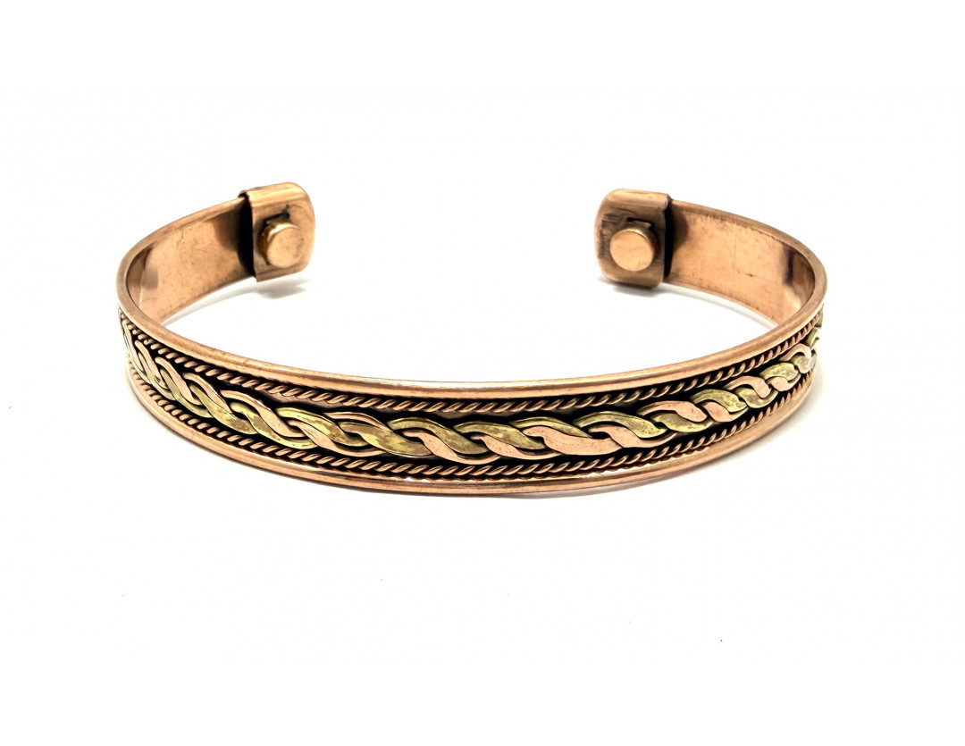 BRACELET DE CUIVRE JUSTABLE - BRACELET LITHOTHÉRAPIE