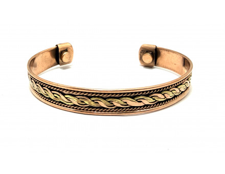 BRACELET DE CUIVRE JUSTABLE - BRACELET LITHOTHÉRAPIE
