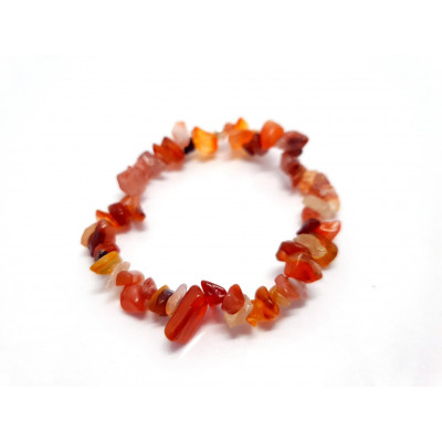 CORNALINE CHIPS  - BRACELET LITHOTHÉRAPIE
