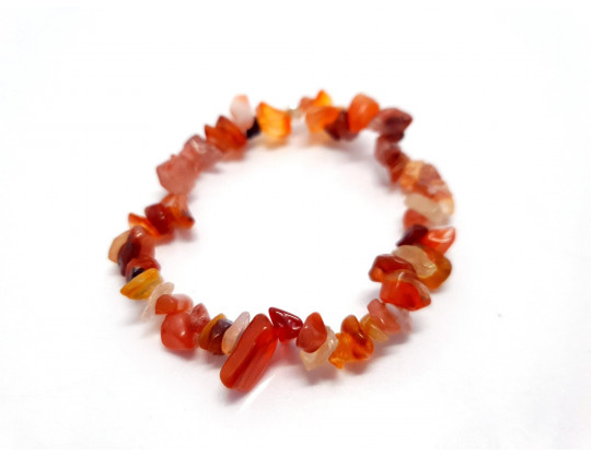 CORNALINE CHIPS  - BRACELET LITHOTHÉRAPIE