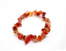 CORNALINE CHIPS  - BRACELET LITHOTHÉRAPIE