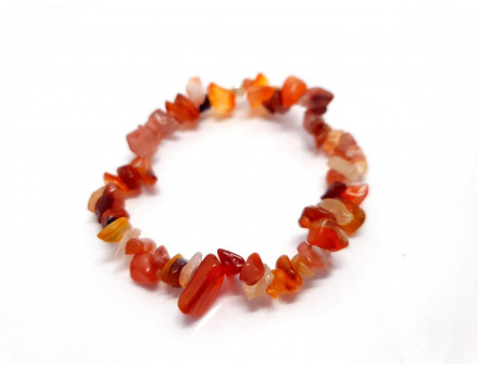 CORNALINE CHIPS  - BRACELET LITHOTHÉRAPIE