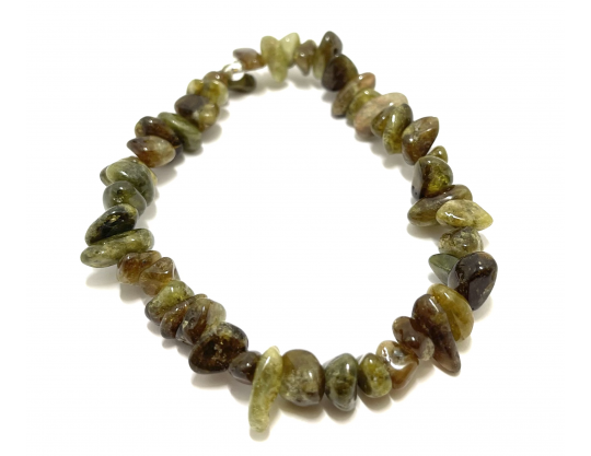 GRENAT VERT CHIPS - BRACELET LITHOTHÉRAPIE
