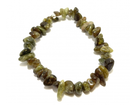 GRENAT VERT CHIPS - BRACELET LITHOTHÉRAPIE