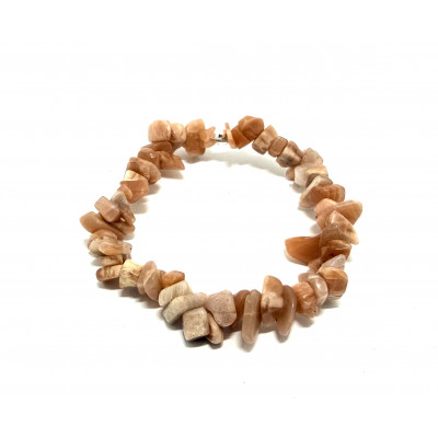PIERRE DE LUNE PÊCHE BAROQUE - BRACELET LITHOTHÉRAPIE