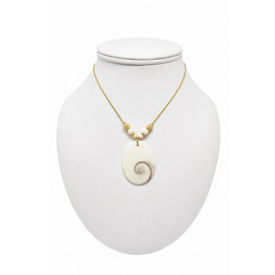 COLLIER OEIL DE STE LUCIE/SHIVA & NACRE