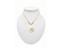 COLLIER OEIL DE STE LUCIE/SHIVA & NACRE