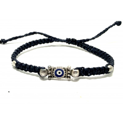 BRACELET EN MACRAMÉ & PAMPILLE