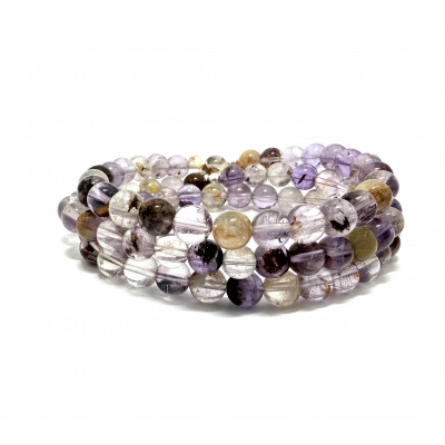 SUPER SEVEN - CACOXIENITE 6MM  - BRACELET LITHOTHÉRAPIE