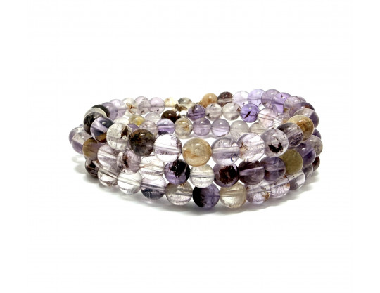 SUPER SEVEN - CACOXIENITE 6MM  - BRACELET LITHOTHÉRAPIE