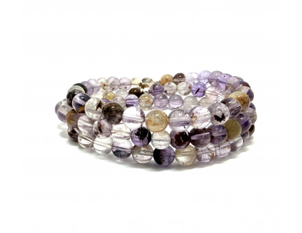 SUPER SEVEN - CACOXIENITE 6MM  - BRACELET LITHOTHÉRAPIE