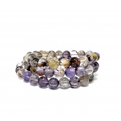 SUPER SEVEN - CACOXIENITE 8MM  - BRACELET LITHOTHÉRAPIE