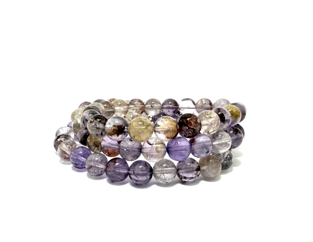 SUPER SEVEN - CACOXIENITE 8MM  - BRACELET LITHOTHÉRAPIE