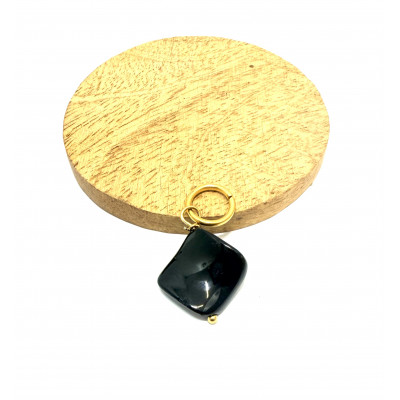 TOURMALINE & ACIER INOXYDABLE DORÉ