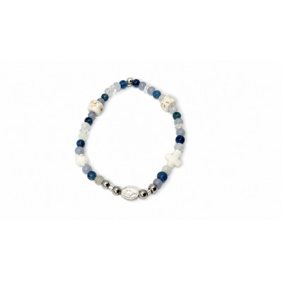 BRACELET CRÉATION LITHOHTÉRAPIE - VIERGE MARIE