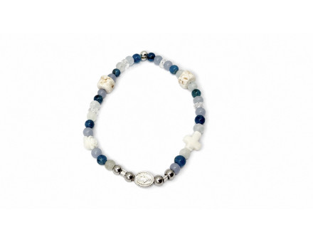 BRACELET CRÉATION LITHOHTÉRAPIE - VIERGE MARIE