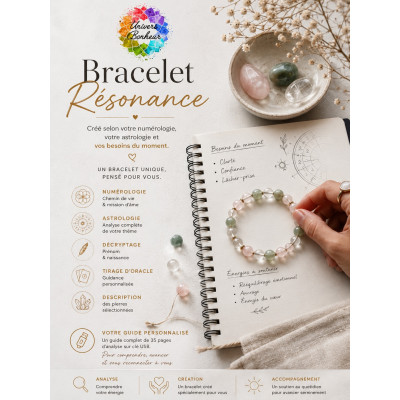 ÉTUDE PERSONNALISÉE & BRACELET RÉSONANCE  - CRÉATION LITHOTHÉRAPIE  ADULTE