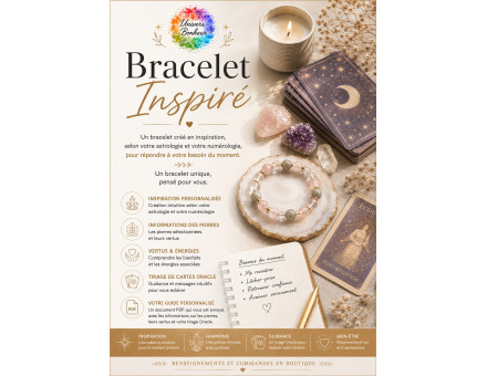 BRACELET INSPIRÉ + DOCUMENT (ORACLE & PIERRES)  - CRÉATION LITHOTHÉRAPIE ENFANT (0 à 13 ans)