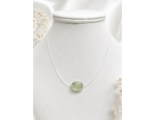 COLLIER CRIN ET PERLE DE PRÉHNITE
