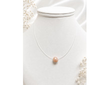 COLLIER CRIN ET PERLE DE OPALE ROSE