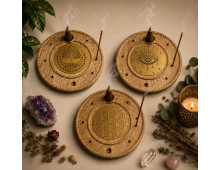 PORTE ENCENS EN BOIS DE MANGUIER & LAITON