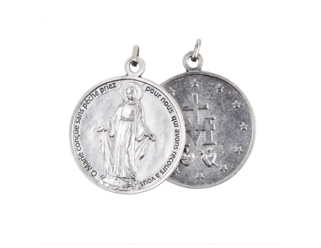 MÉDAILLE VIERGE MARIE 4,5 CM - MÉTAL