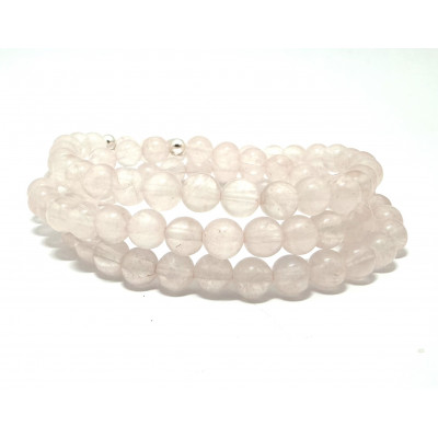 QUARTZ ROSE  6MM - BRACELET LITHOTHÉRAPIE