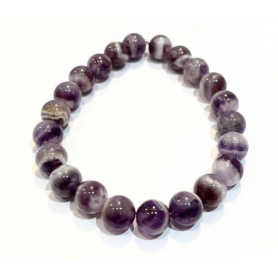 AMETHYSTE CHEVRON 8MM  - BRACELET LITHOTHÉRAPIE