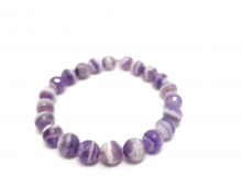 AMETHYSTE CHEVRON 8MM  - BRACELET LITHOTHÉRAPIE