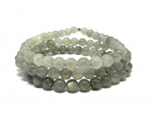 LABRADORITE CLAIRE - GRADE 5A MADAGASCAR -  5,5 MM  - BRACELET LITHOTHÉRAPIE