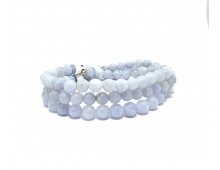 CALCÉDOINE - AGATE BLUE LACE 6MM EXTRA - BRACELET LITHOTHÉRAPIE