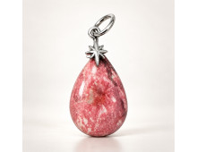 THULITE PENDENTIF GOUTTE