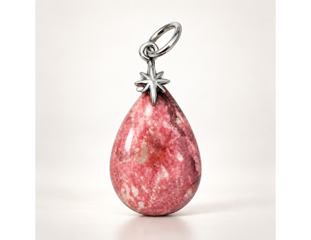 THULITE PENDENTIF GOUTTE