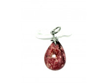 THULITE PENDENTIF GOUTTE