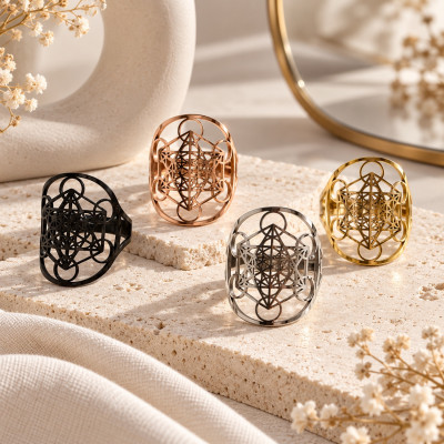 BAGUE CUBE DE METATRON