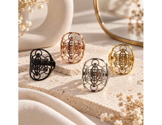 BAGUE CUBE DE METATRON