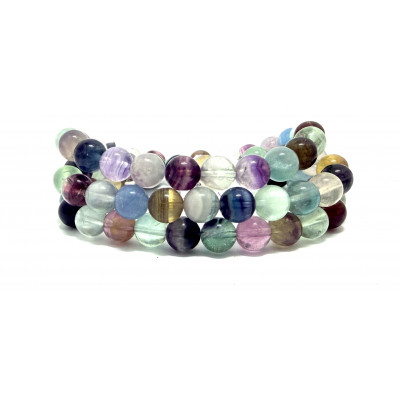 FLUORINE 8MM - BRACELET LITHOTHÉRAPIE