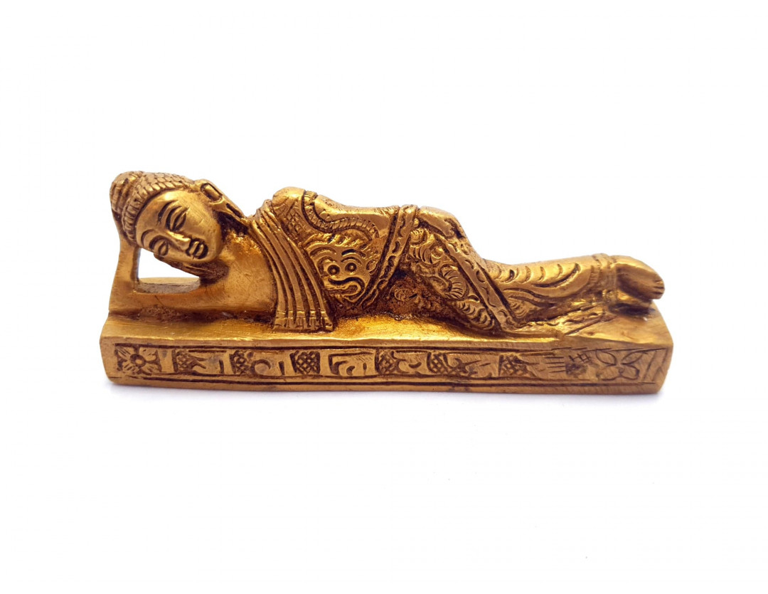 BOUDDHA COUCHE BRONZE 10 CM