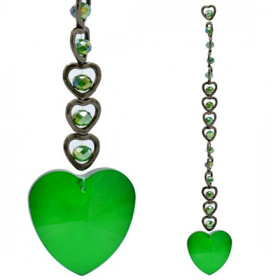 15 COEURS CRISTAL VERT