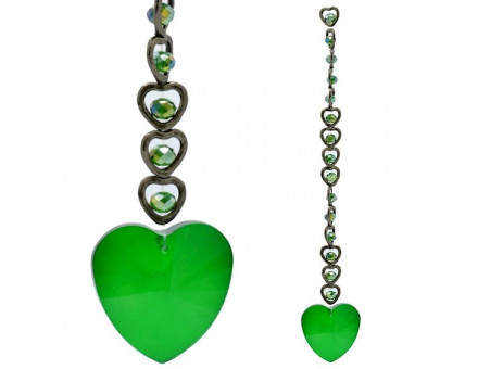 15 COEURS CRISTAL VERT