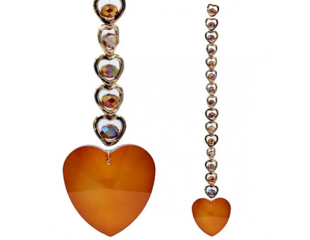 15 COEURS CRISTAL ORANGE