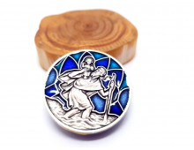 PLAQUE MAGNETIQUE SAINT CHRISTOPHE VITRAIL